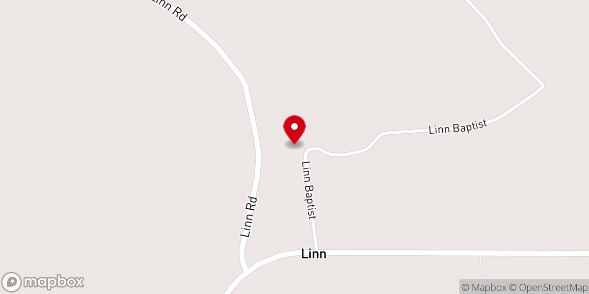 Map showing location of Linn Baptist Church
