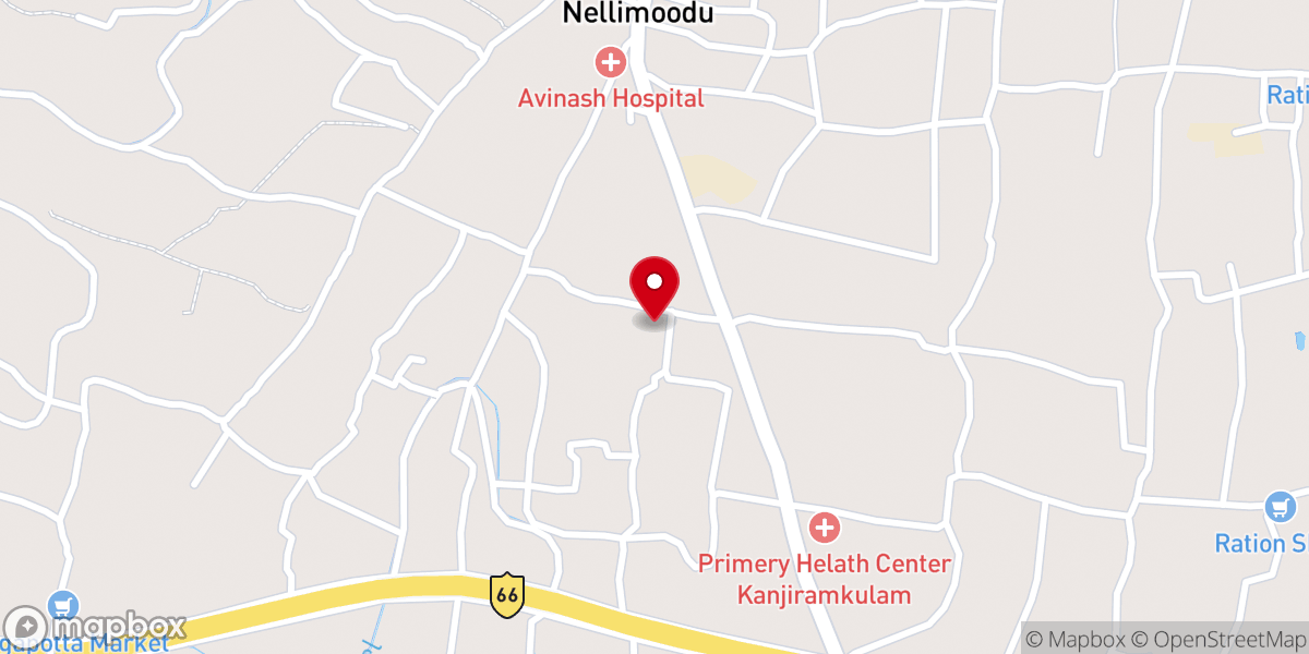Map showing location of Blessed Sacrament Church