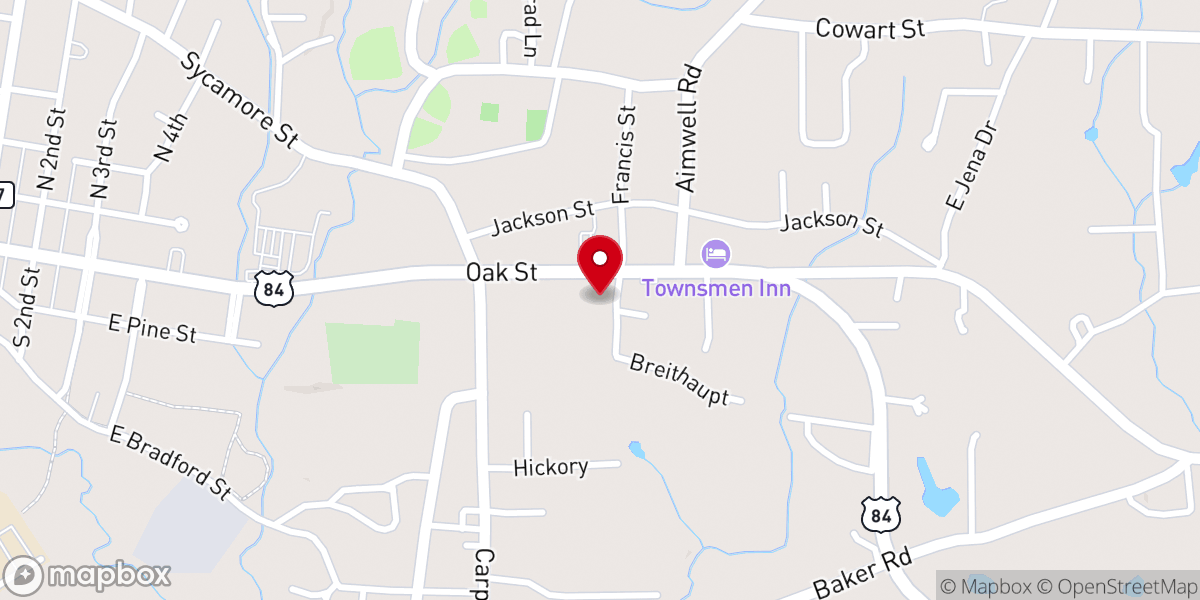 Map showing location of LaSalle Parish Celebrate Recovery
