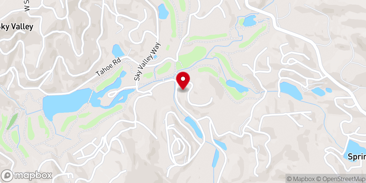 Map showing location of Chapel of Sky Valley