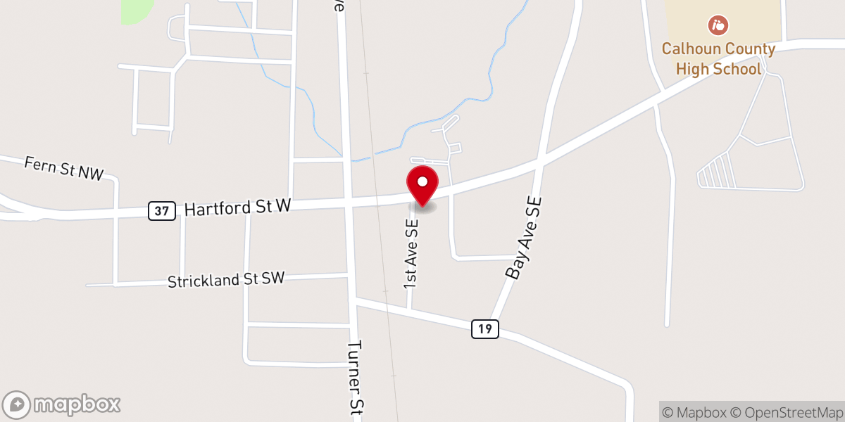 Map showing location of Edison United Methodist Church