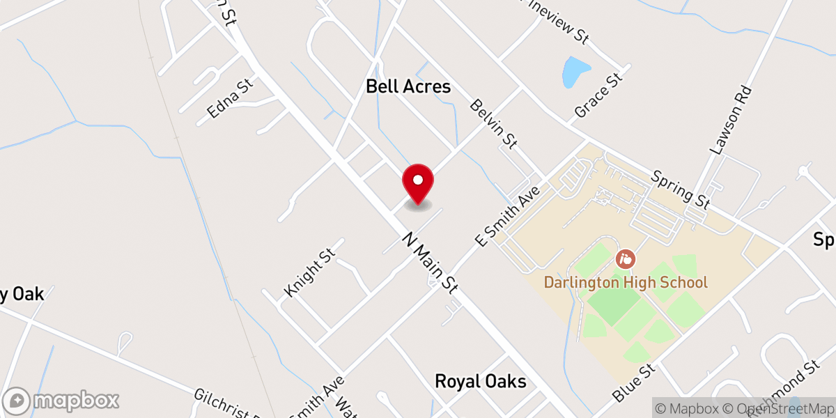 Map showing location of First Church of God