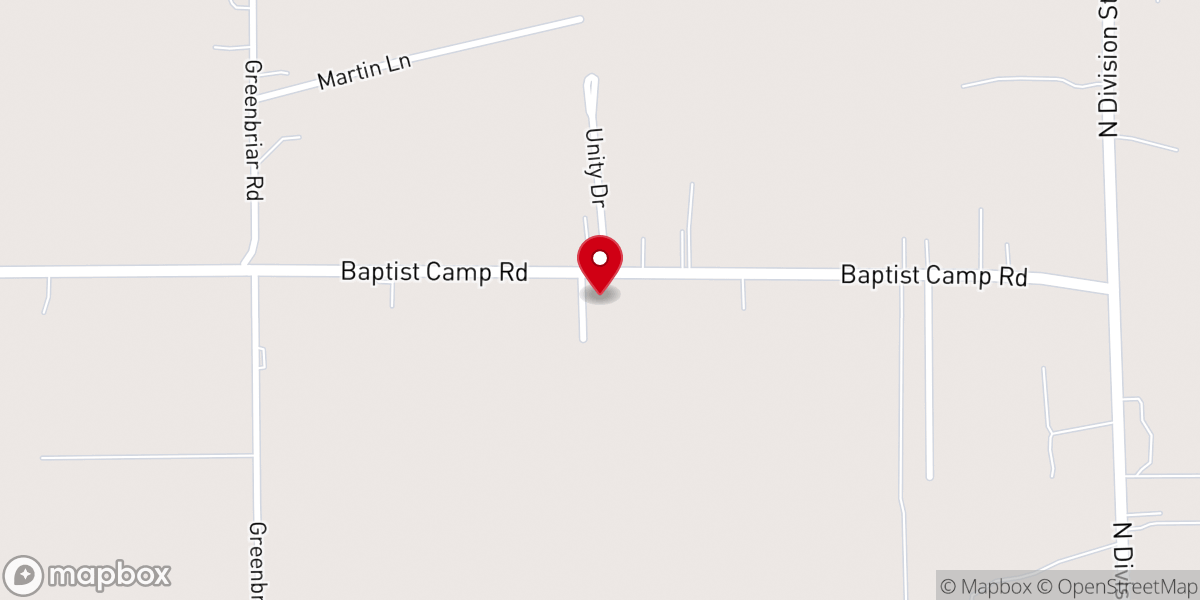 Map showing location of Mount Olive Chapel