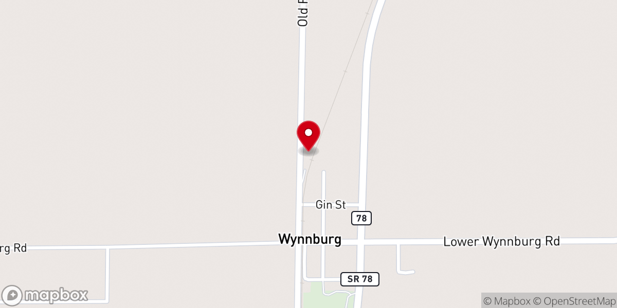 Map showing location of Wynnburg Methodist Church