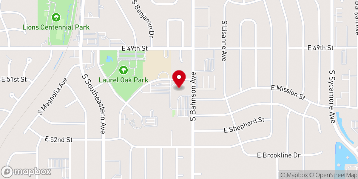 Map showing location of Holy Spirit Catholic Church