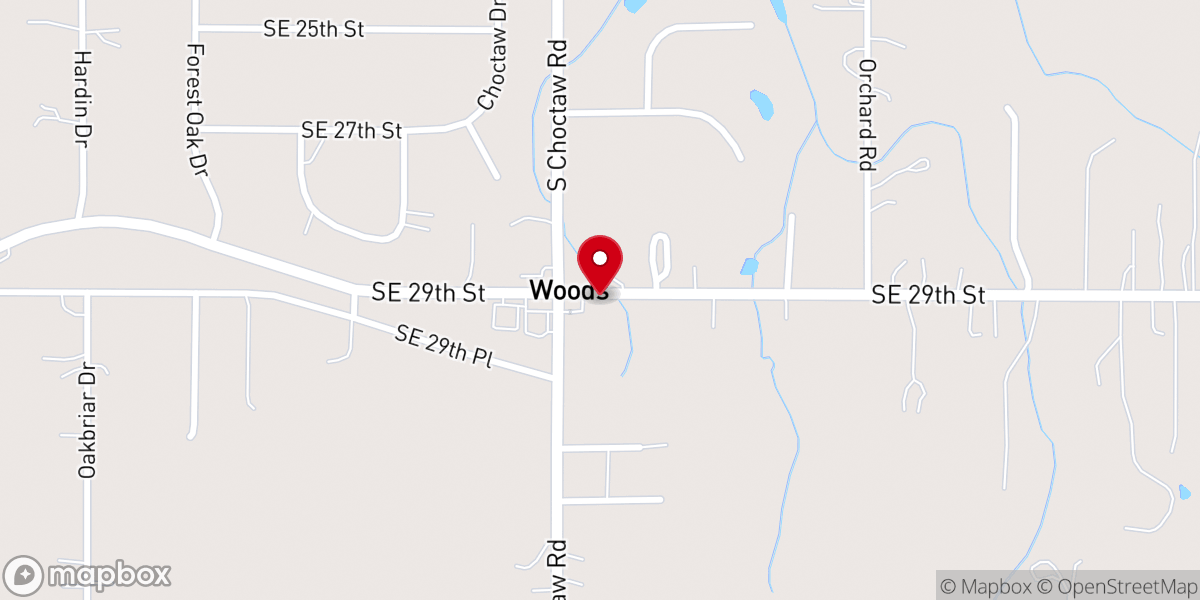Map showing location of Grace Bible Church