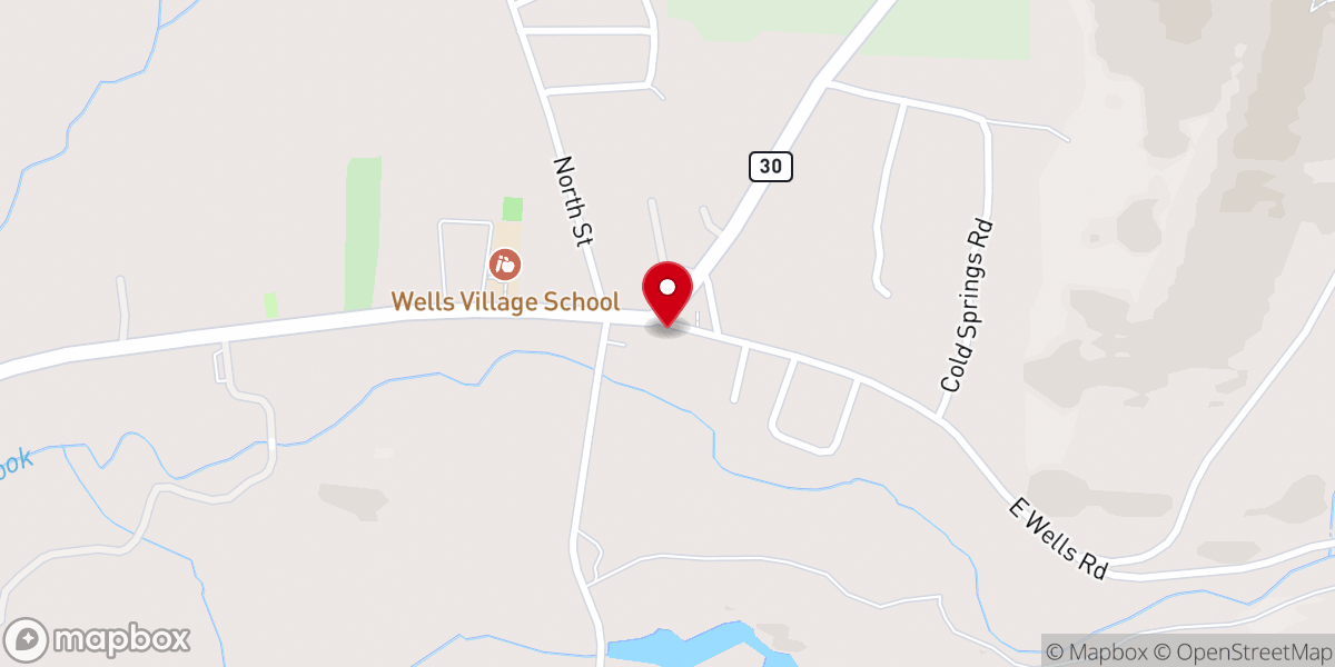 Map showing location of Wells United Methodist Church