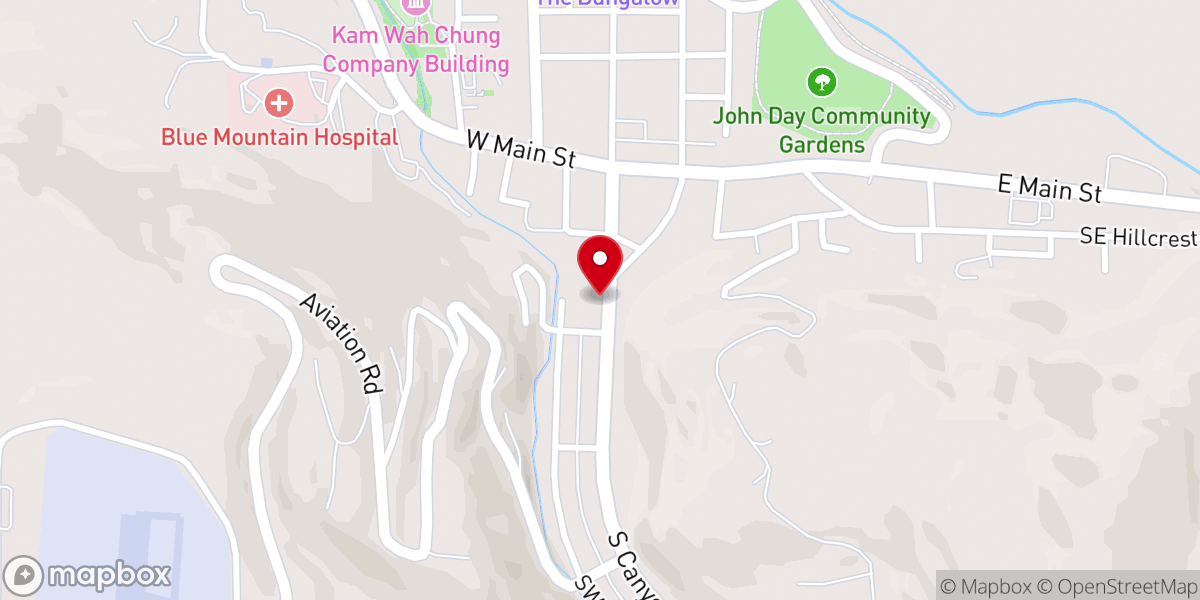 Map showing location of Driskill Memorial Chapel