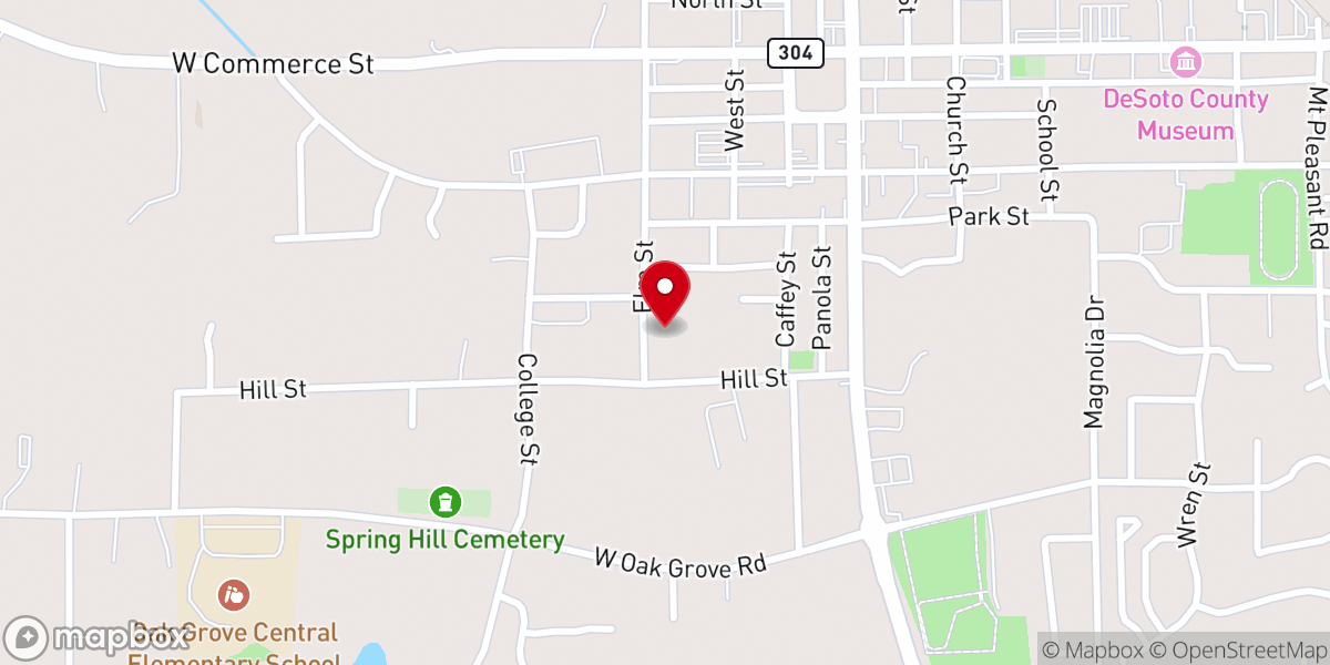 Map showing location of Beachum Chapel CME Church