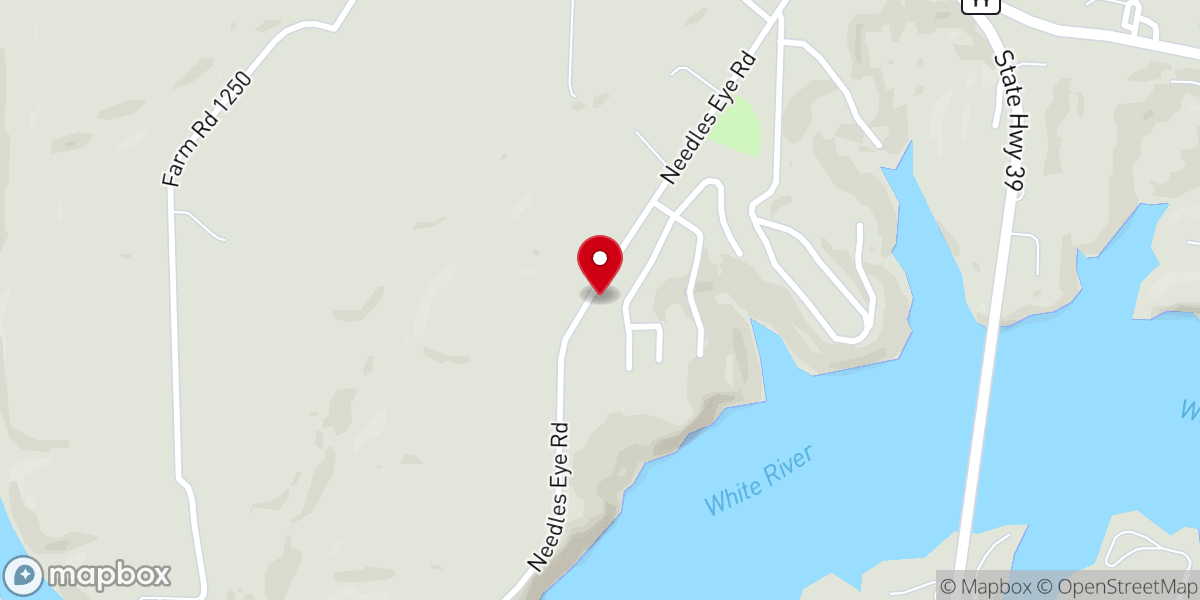 Map showing location of Shell Knob Alliance of Churches