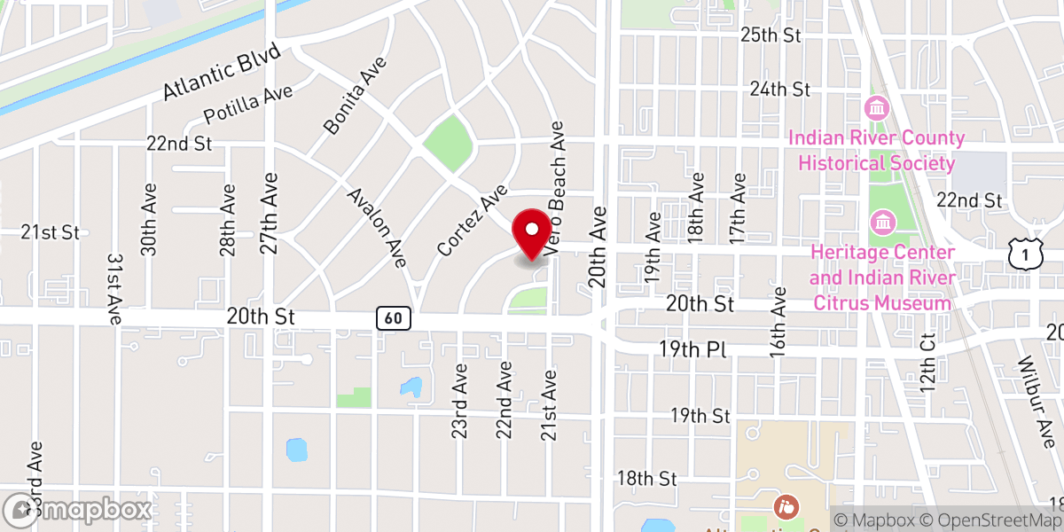 Map showing location of St Helen Parish Office