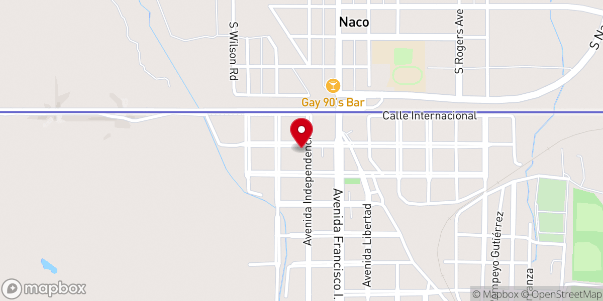 Map showing location of San José Catholic Parish Office