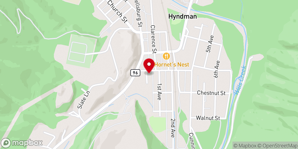 Map showing location of First United Church of Christ