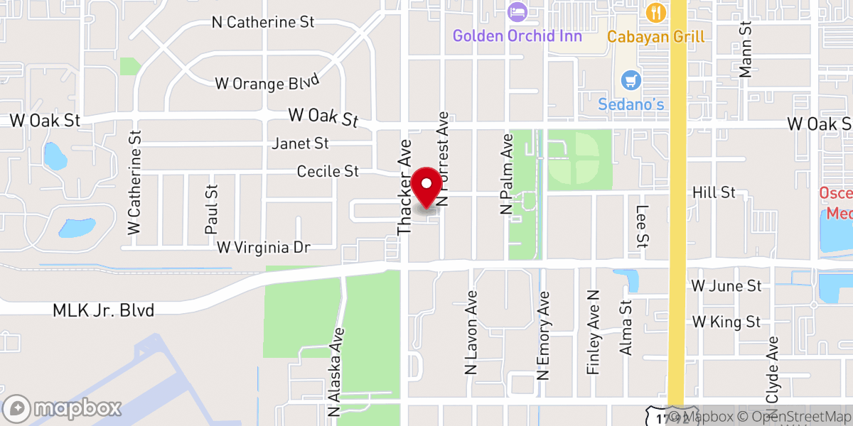 Map showing location of Iglesia El Calvario