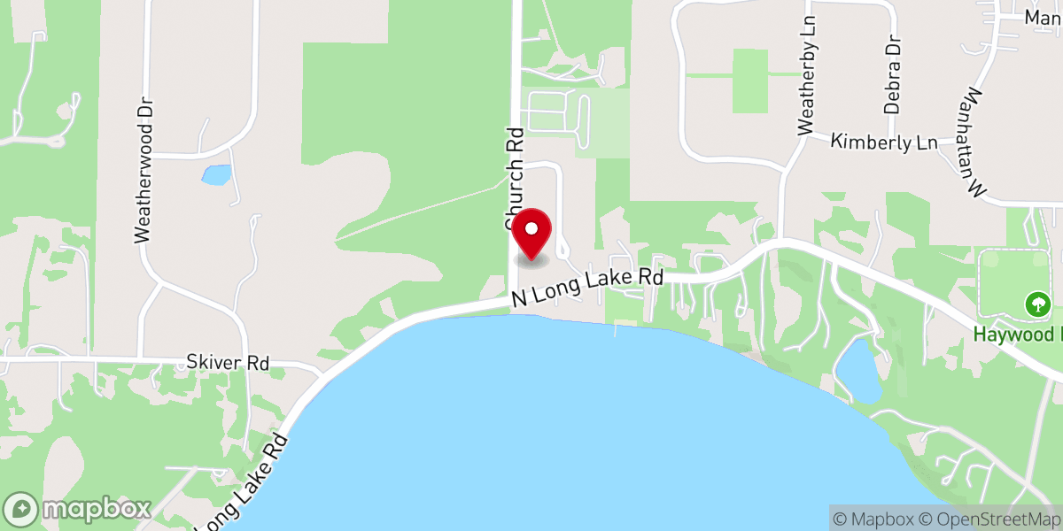 Map showing location of Long Lake Friends Church