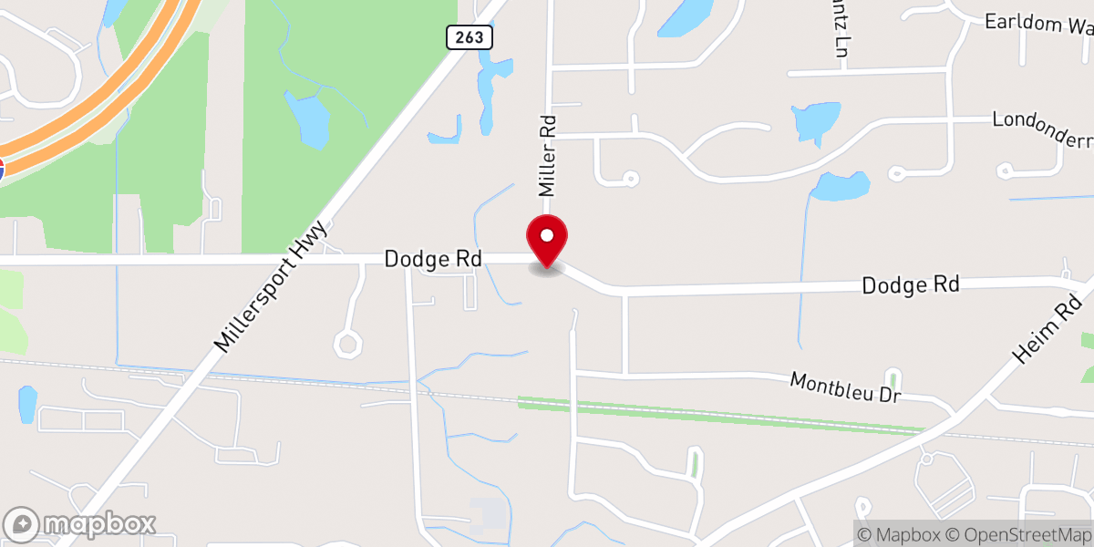 Map showing location of Fellowship Baptist Church of Amherst