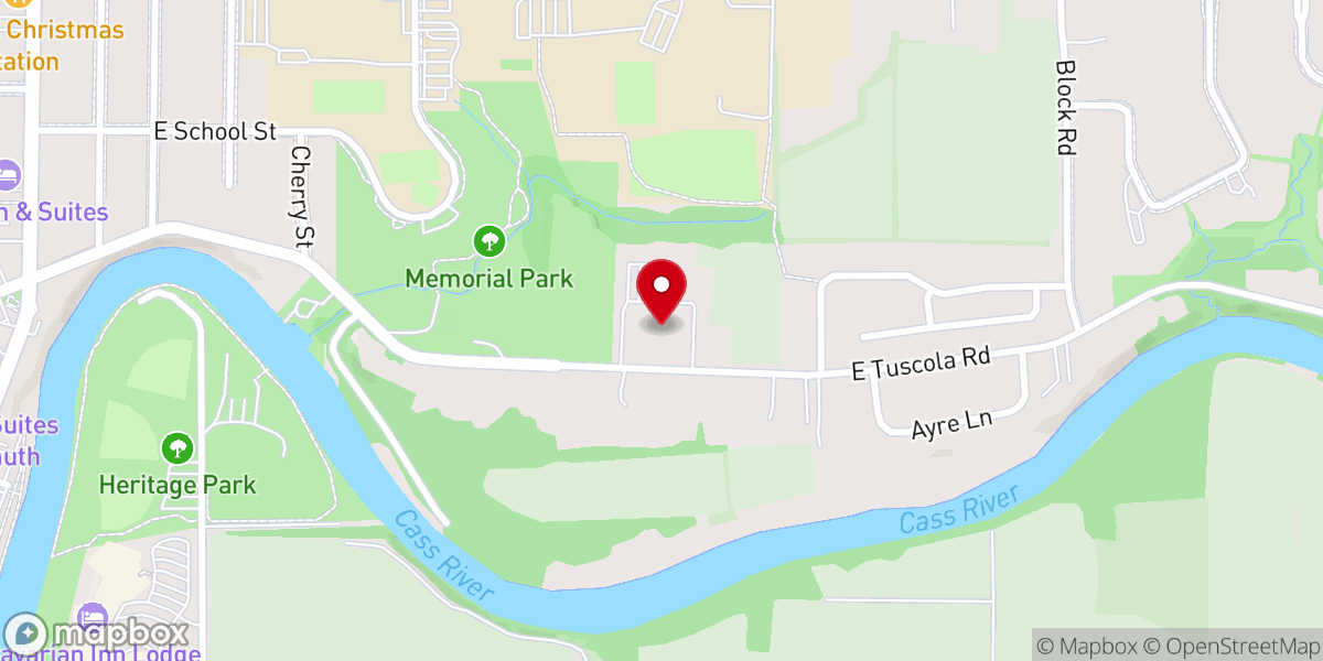 Map showing location of Blessed Trinity Catholic Church