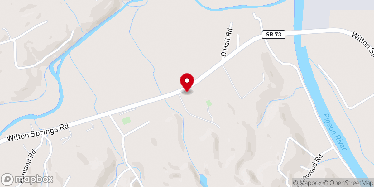 Map showing location of Webb's Baptist Church
