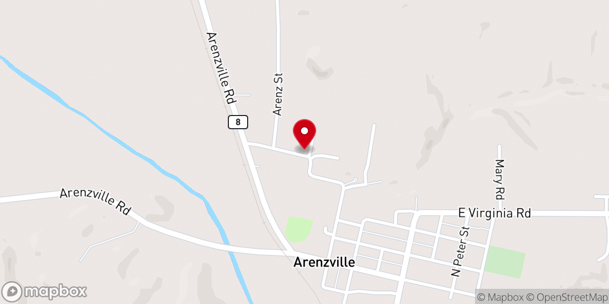 Map showing location of St. Fidelis Catholic Church