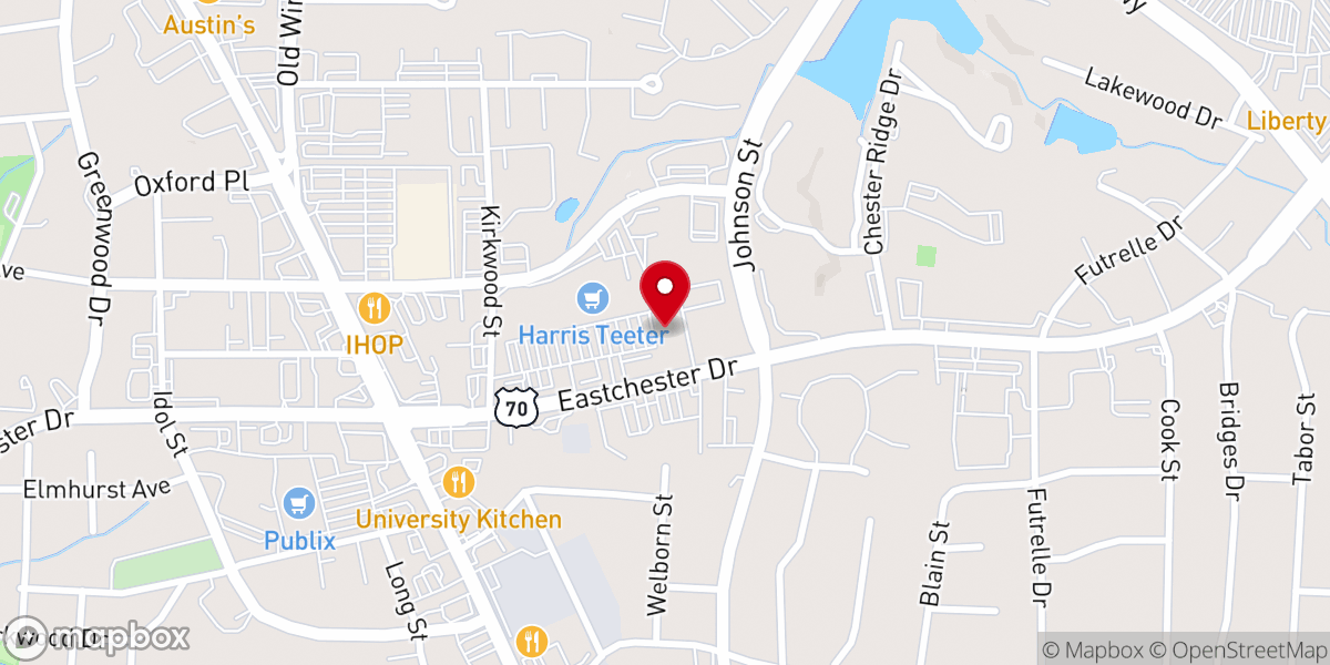 Map showing location of High Point Seventh-day Adventist Church