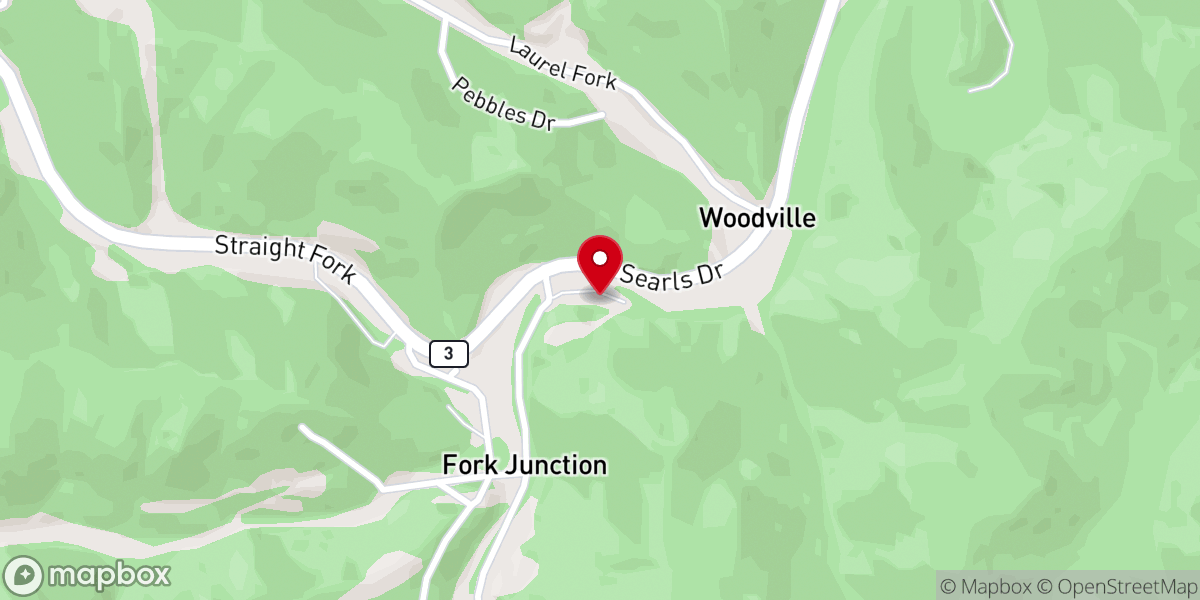 Map showing location of Horse Creek Cabins