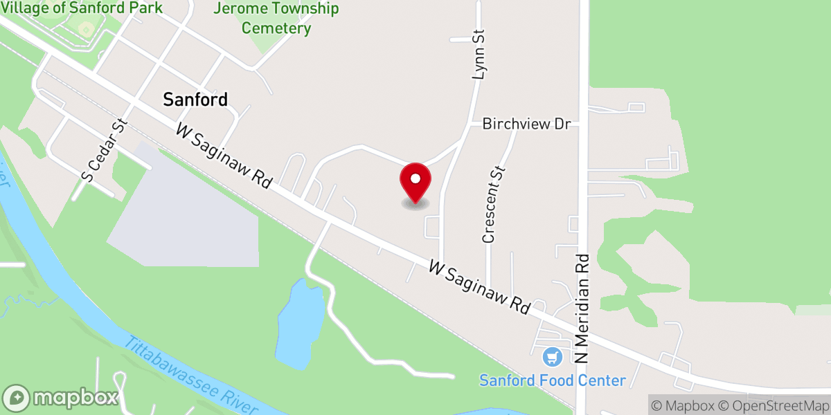 Map showing location of St Paul Lutheran Church