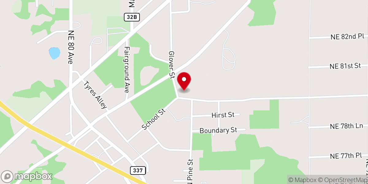 Map showing location of New Hope African Methodist Episcopal Church