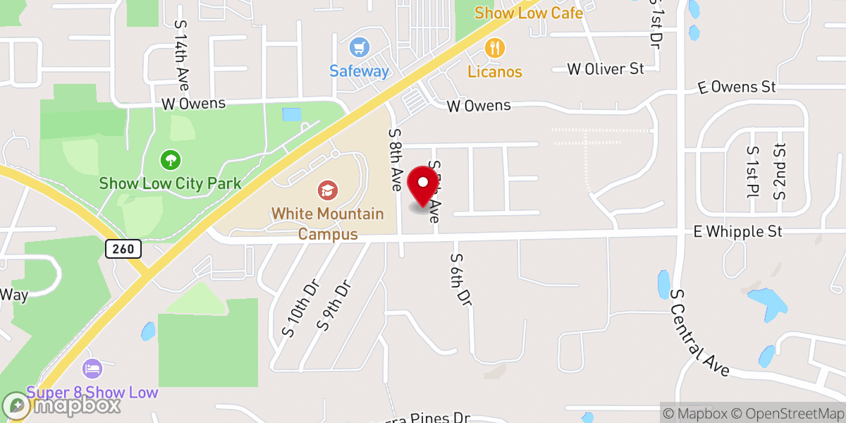 Map showing location of Seventh Day Adventist