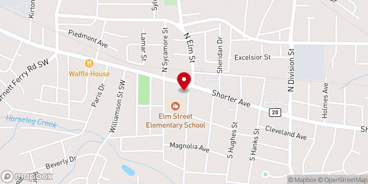 Map showing location of West Rome United Methodist Church