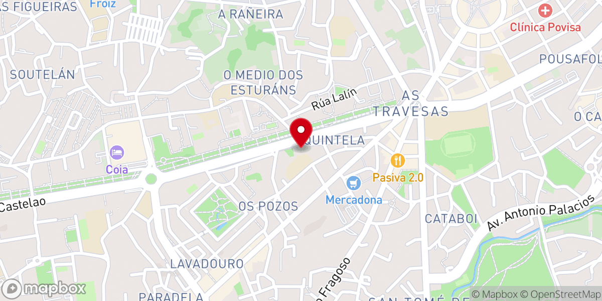 Map showing location of Iglesia de Santiago de Cangas e illas cies