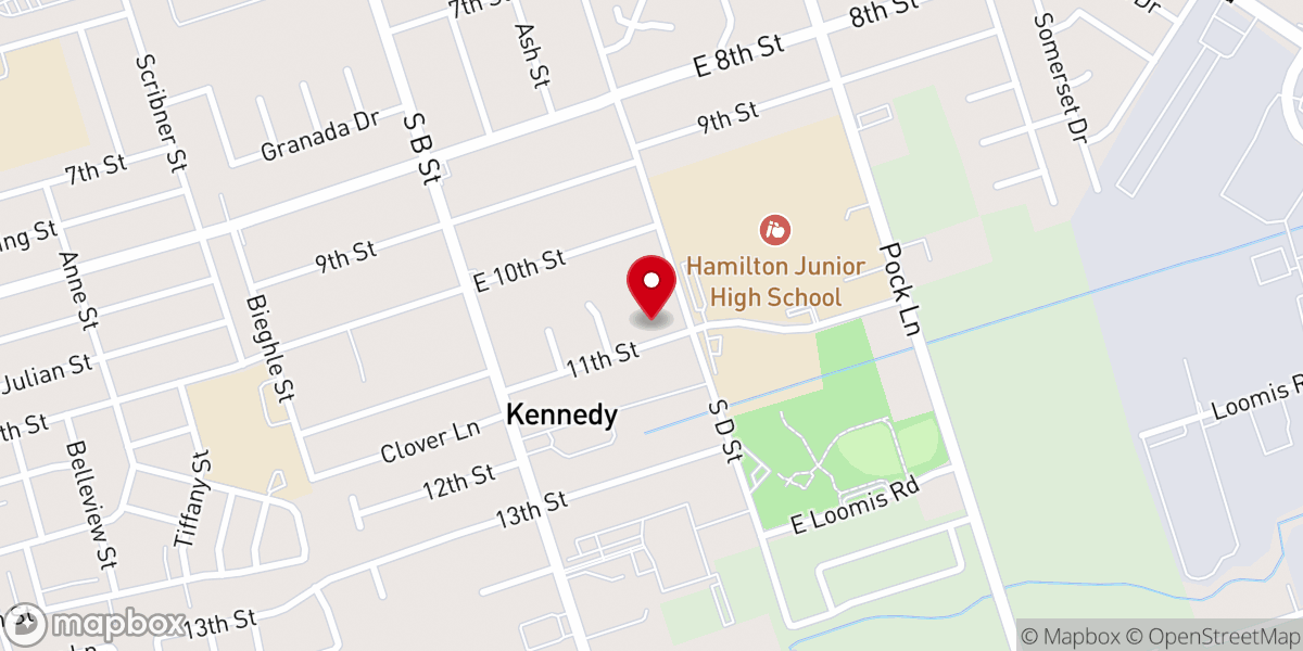 Map showing location of Pearly Gate Church of God in Christ