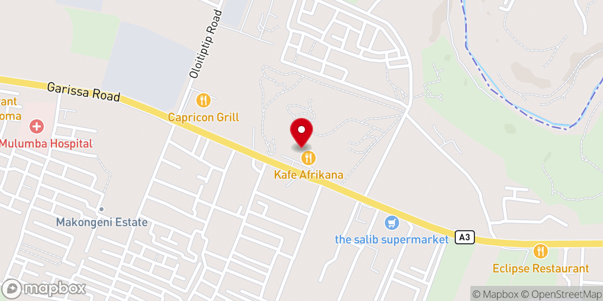 Map showing location of International Christian Centre - Thika