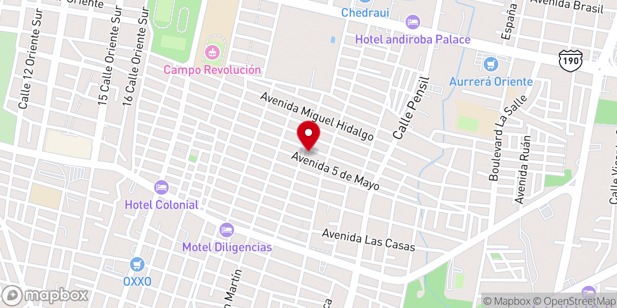 Map showing location of Centro cristiano pentecostal
