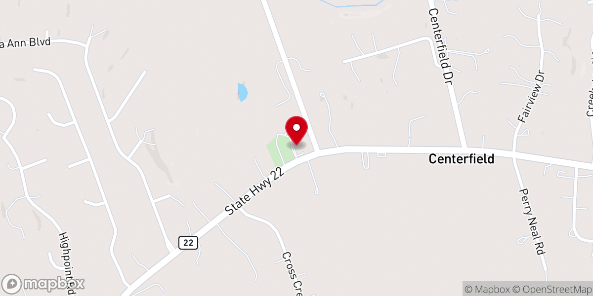 Map showing location of Mt. Tabor United Methodist Church