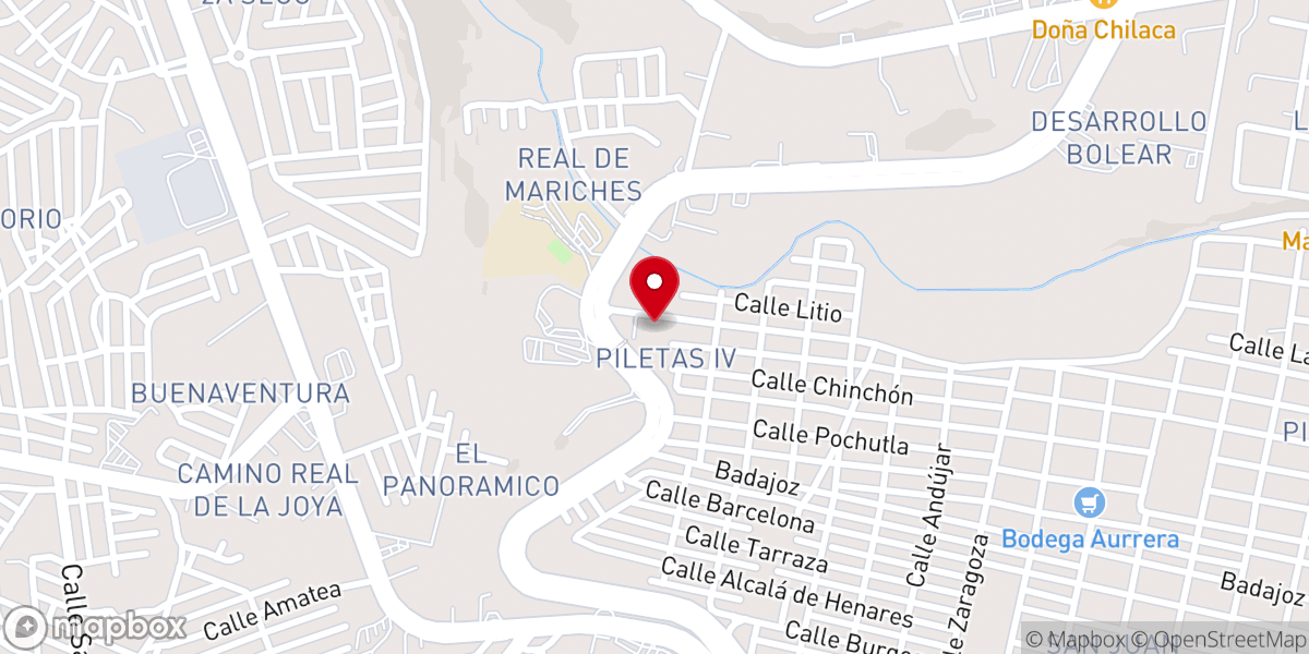Map showing location of Parroquia San Juan Bautista de la Salle