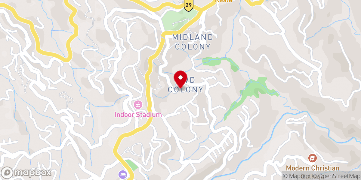 Map showing location of Kohima Phom Baptist Attoi