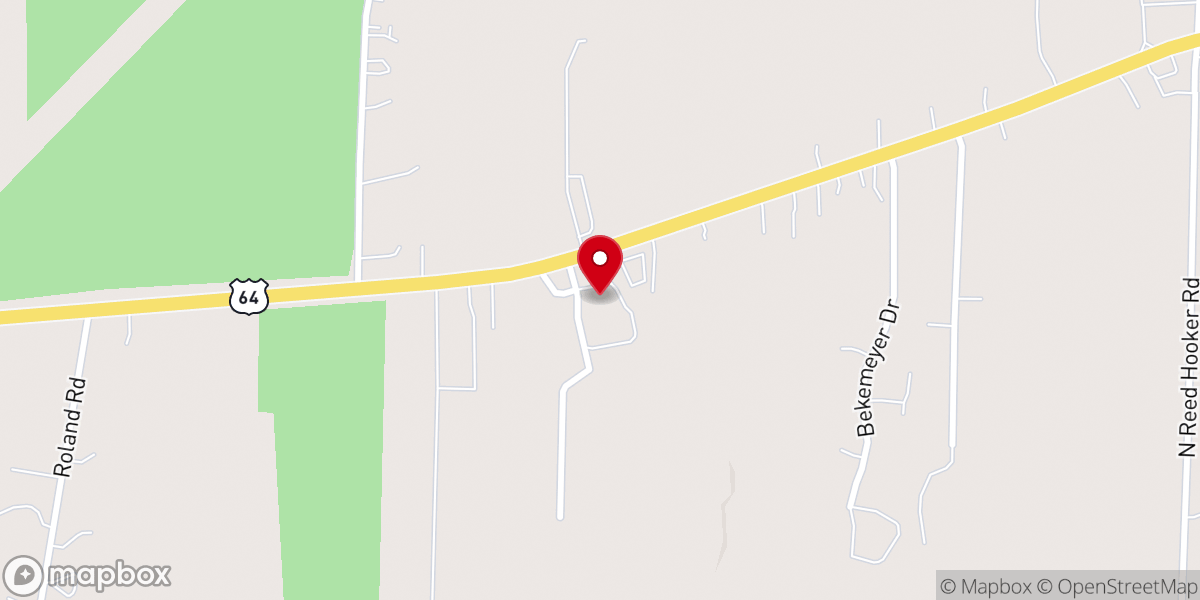 Map showing location of Macon Road Baptist Church