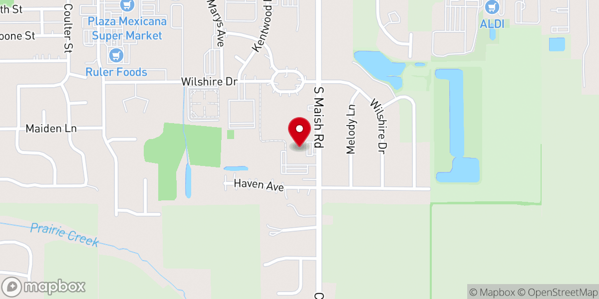 Map showing location of Grace Baptist Church