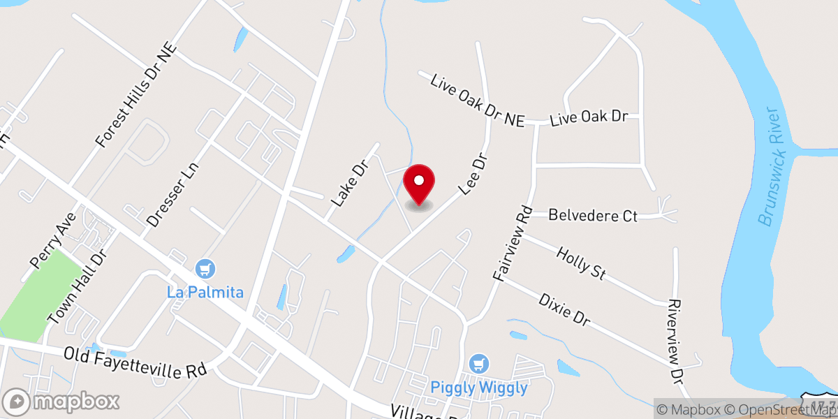 Map showing location of First Baptist Church of Woodburn