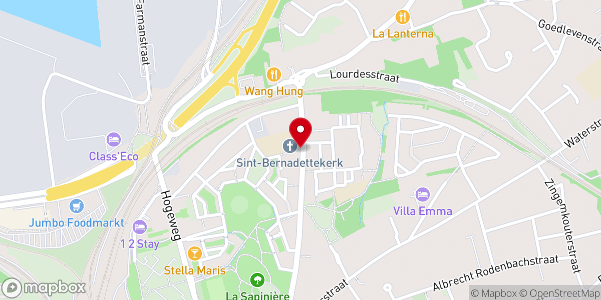 Map showing location of Parochiekerk Sint-Bernadette Gent