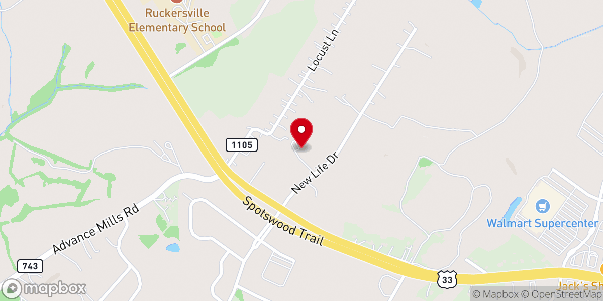 Map showing location of Emmanuel Christian Center