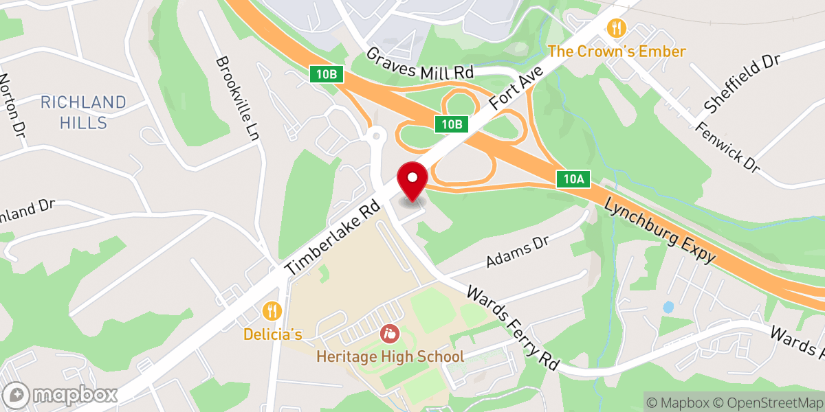 Map showing location of Restoration Hill Community Fellowship
