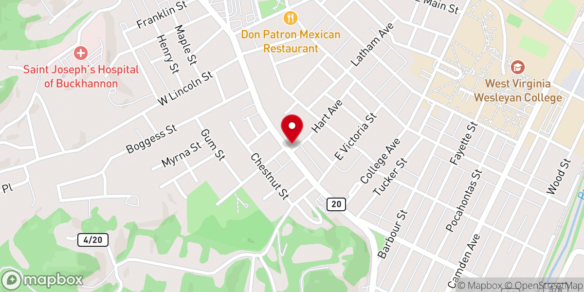 Map showing location of Chapel Hill United Methodist Church
