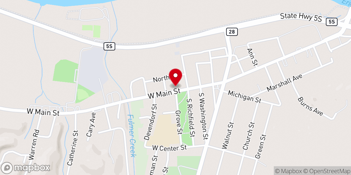 Map showing location of Emmanuel Bible Church