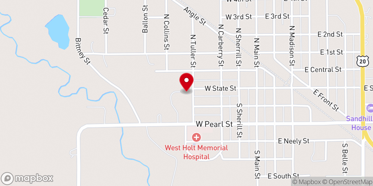 Map showing location of St Joseph Catholic Church