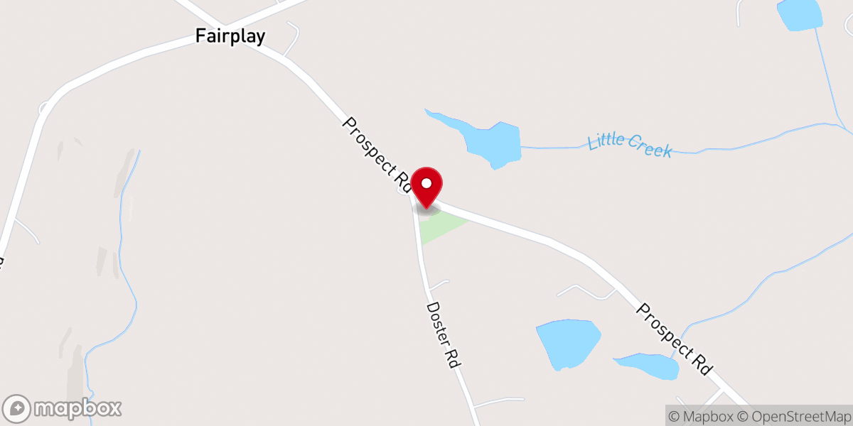 Map showing location of Prospect Methodist Church - Fairplay