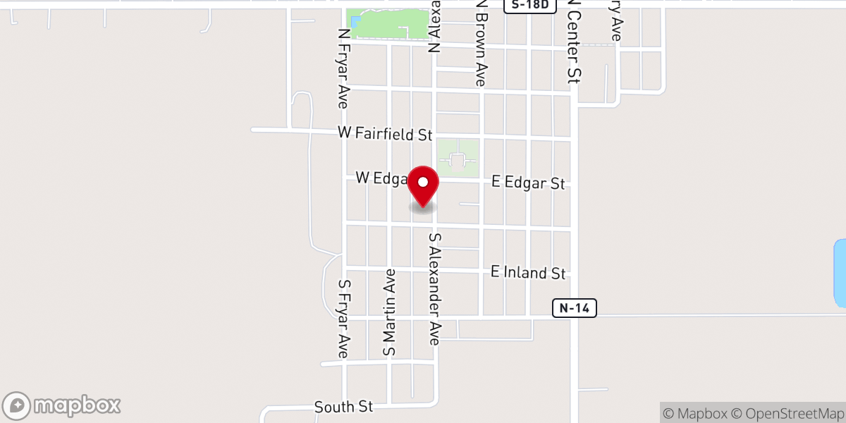 Map showing location of United Church of Christ