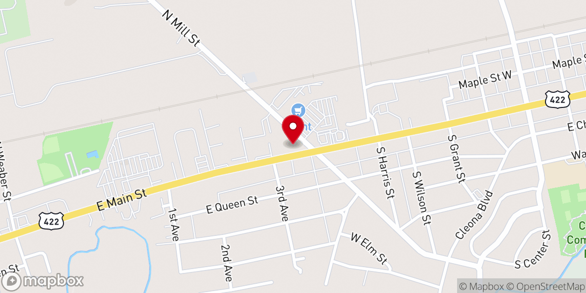 Map showing location of Fairland Brethren In Christ
