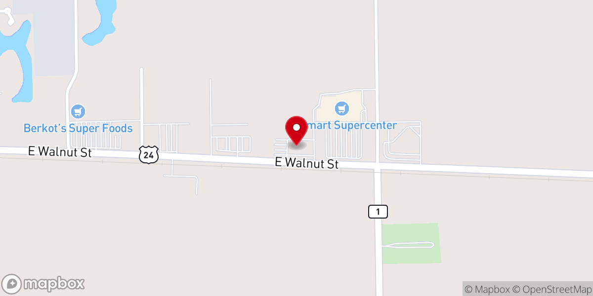 Map showing location of Trinity Church Watseka Campus