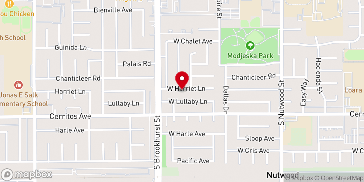 Map showing location of Southern California Mennonite Mission House